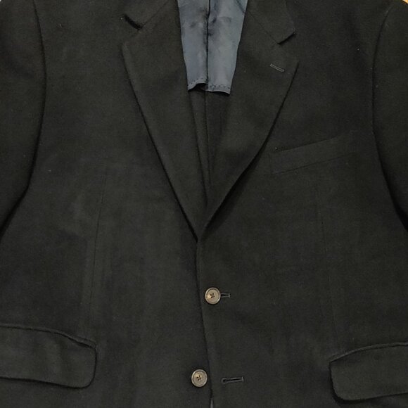 Ralph Ralph Lauren Loro Piana 100% Camel Hair Black Sport Coat Blazer SI… - Picture 10 of 11